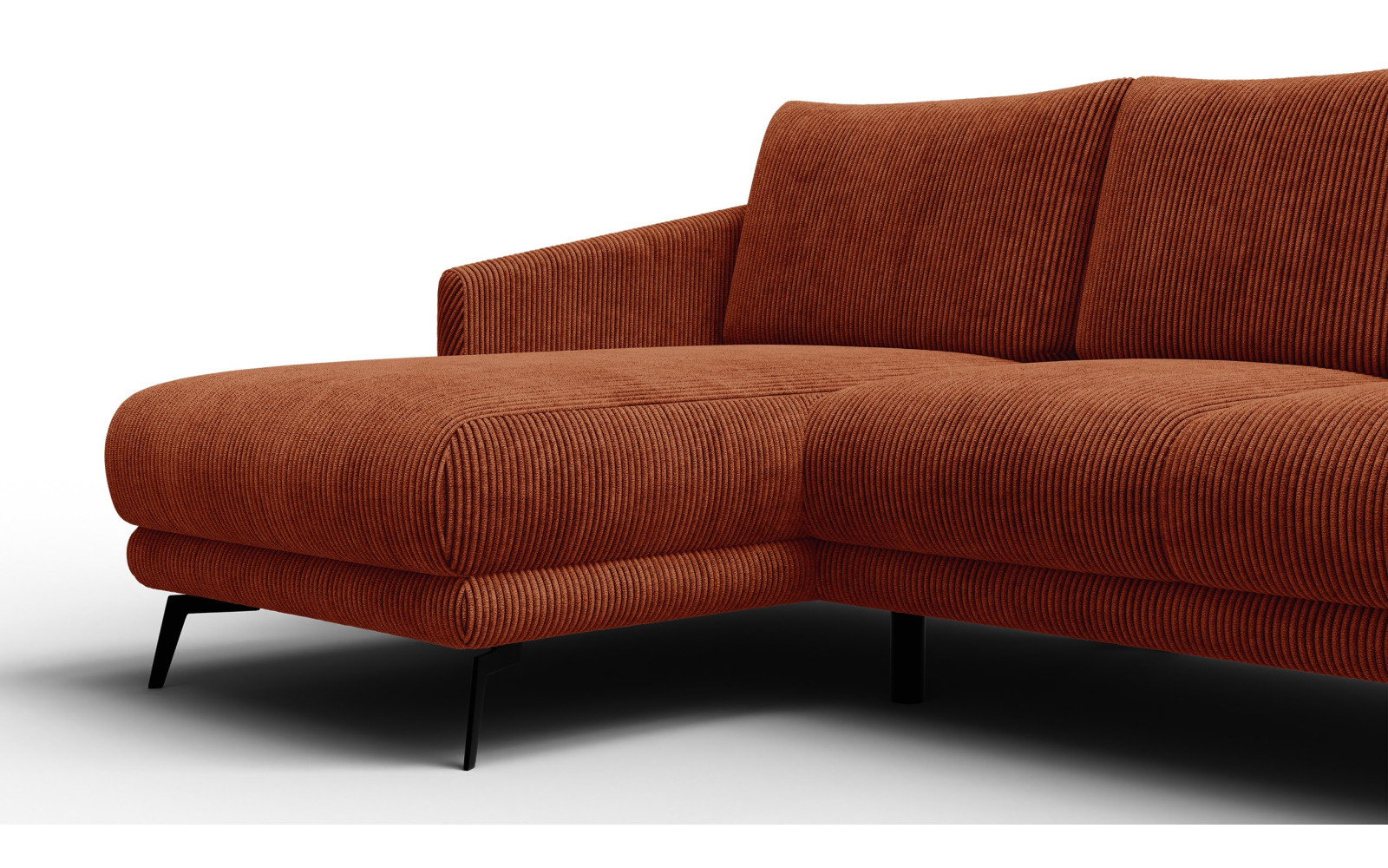Ecksofa 3-Sitzer links VILT, orange