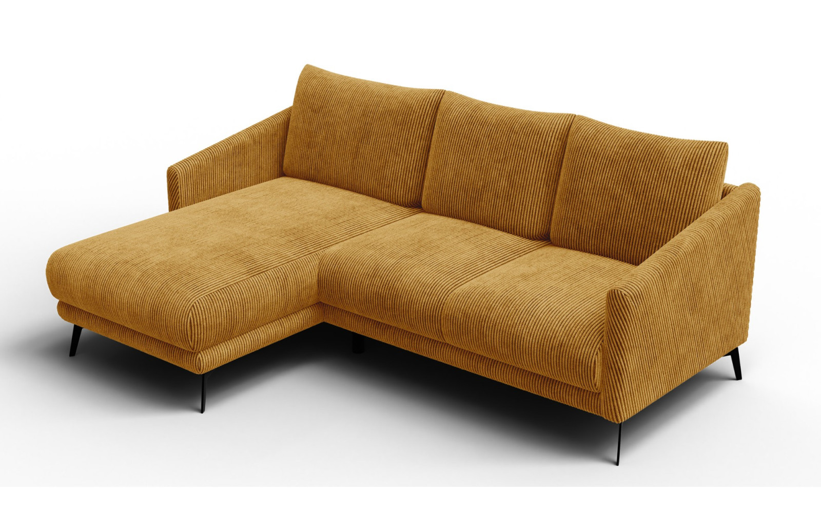 Ecksofa 3-Sitzer links VILT, safran