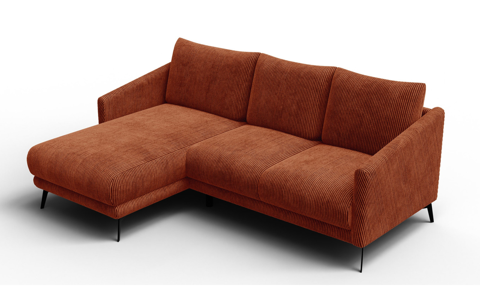 Ecksofa 3-Sitzer links VILT, orange