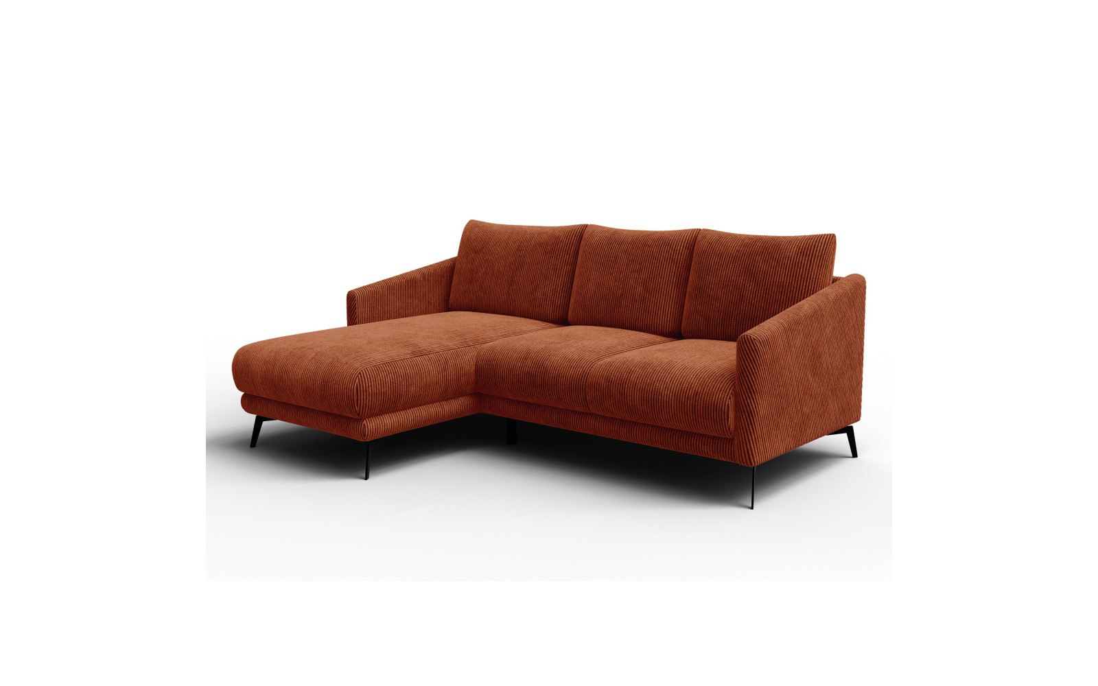 Ecksofa 3-Sitzer links VILT, orange