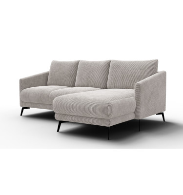 Ecksofa 3-Sitzer rechts VILT, perlweiß