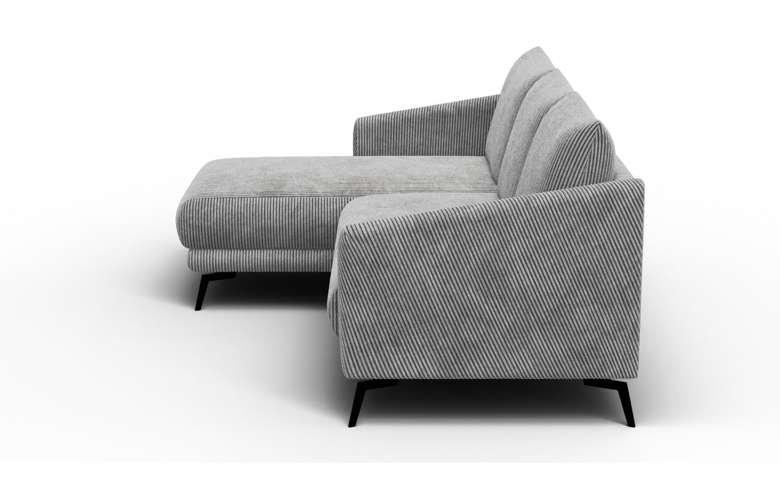 Ecksofa 3-Sitzer links VILT, hellgrau