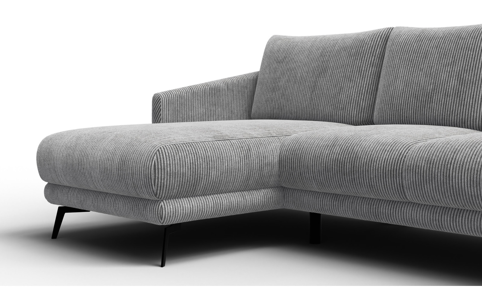 Ecksofa 3-Sitzer links VILT, hellgrau