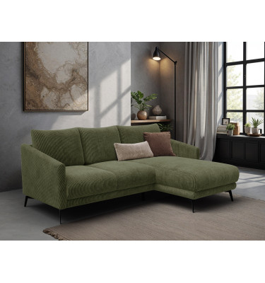 Ecksofa 3-Sitzer rechts VILT, olive