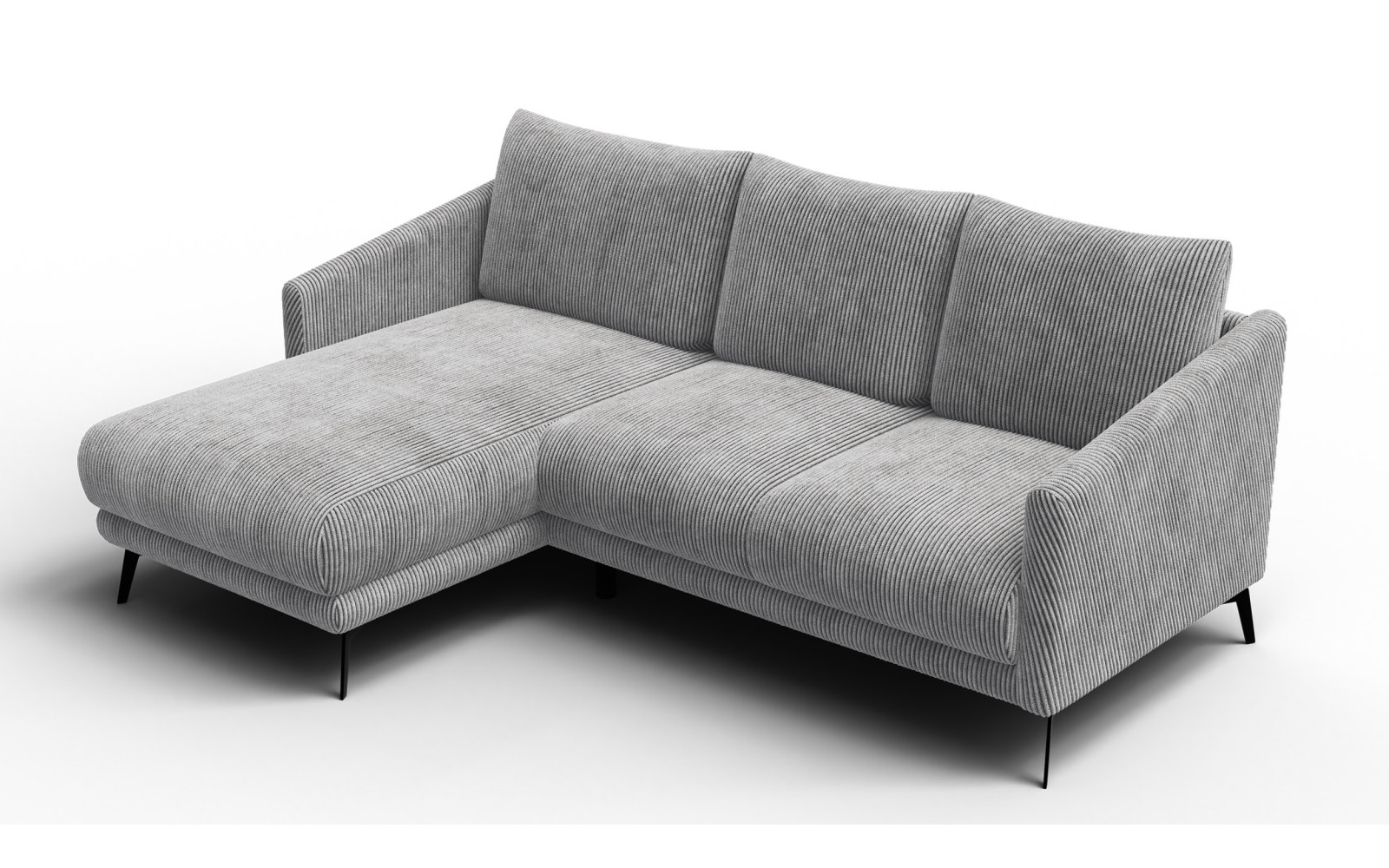 Ecksofa 3-Sitzer links VILT, hellgrau