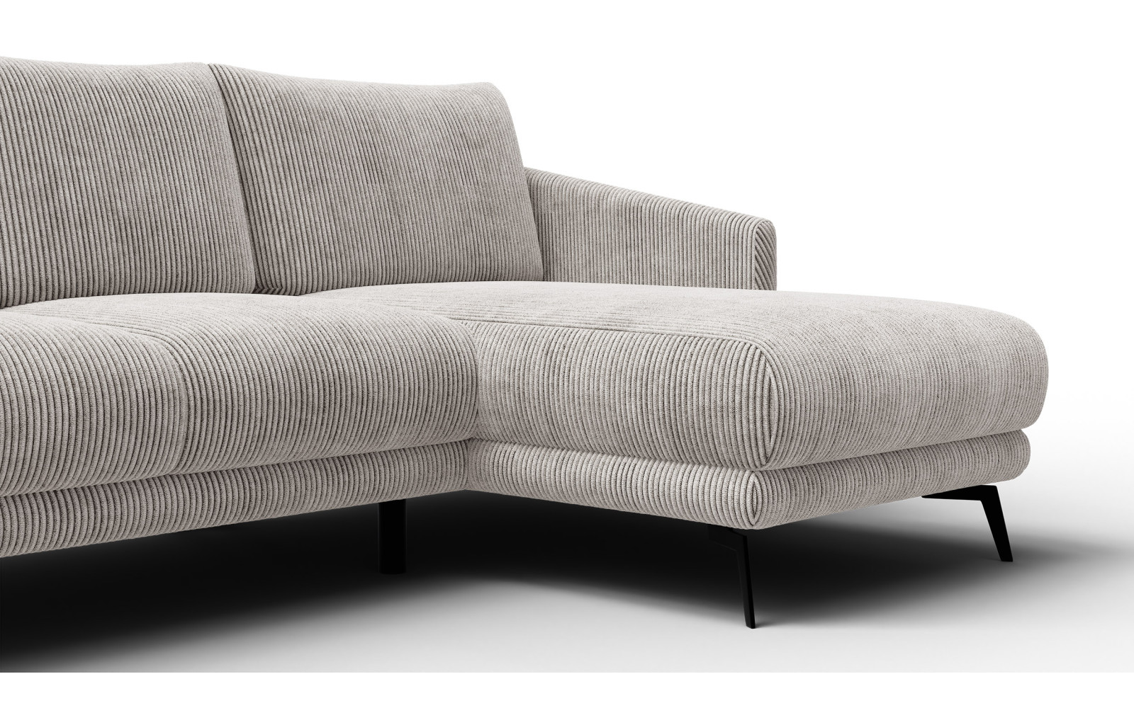 Ecksofa 3-Sitzer rechts VILT, perlweiß