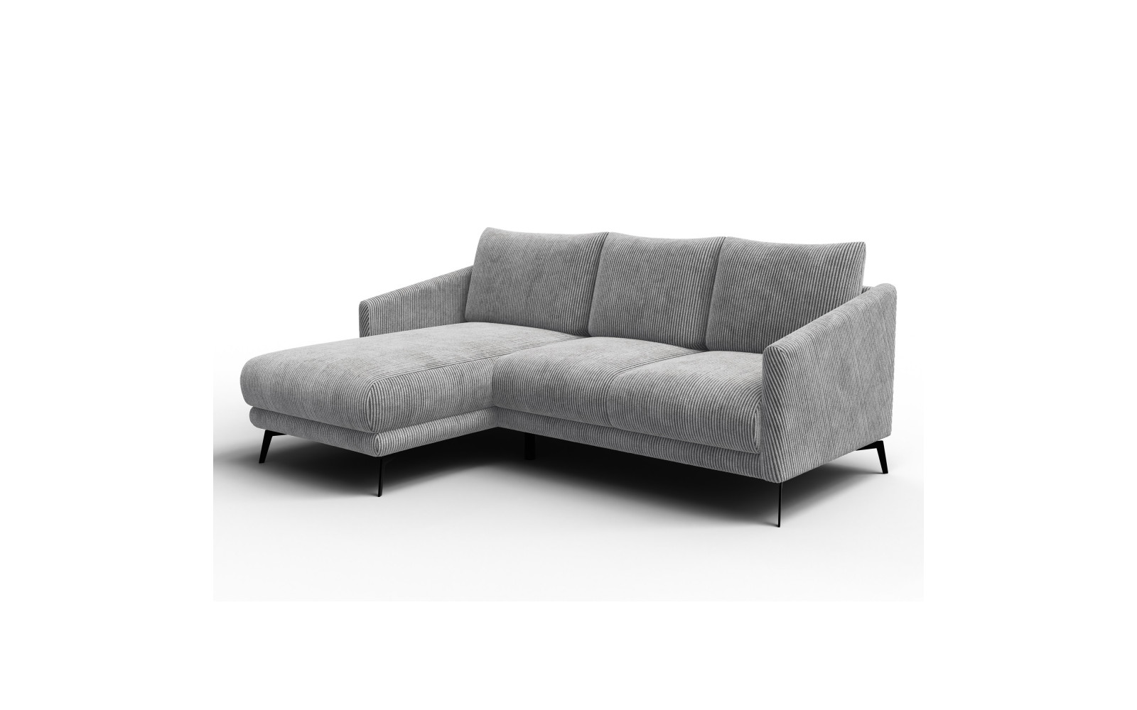 Ecksofa 3-Sitzer links VILT, hellgrau