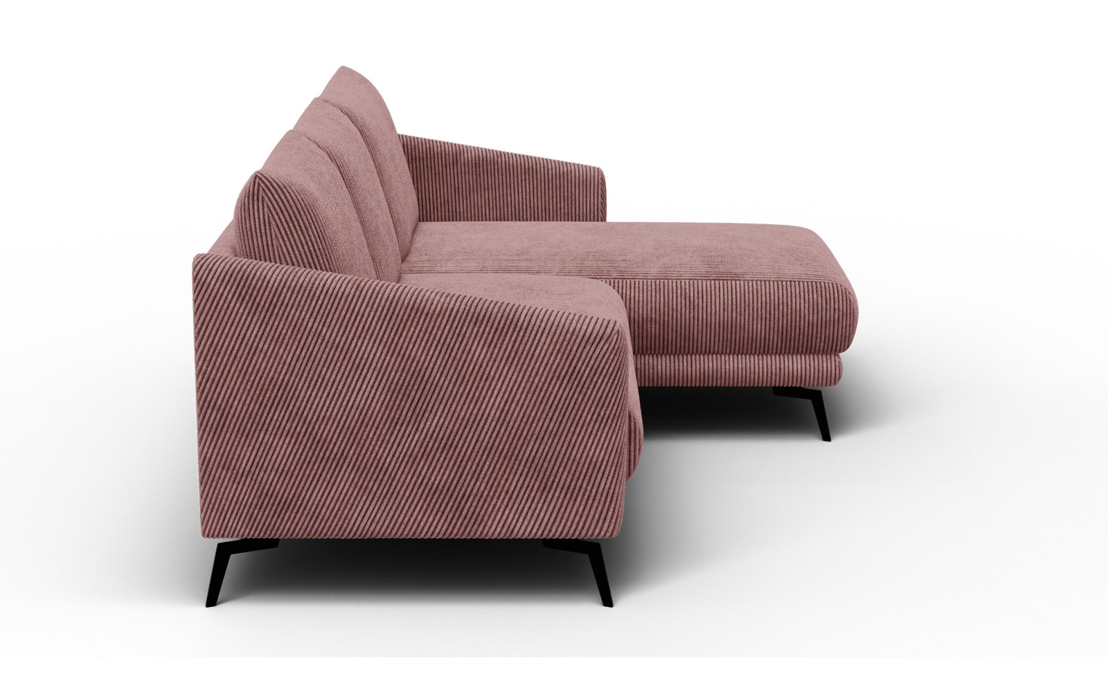 Ecksofa 3-Sitzer rechts VILT, altrosa