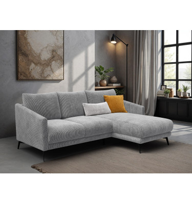 Ecksofa 3-Sitzer rechts VILT, hellgrau