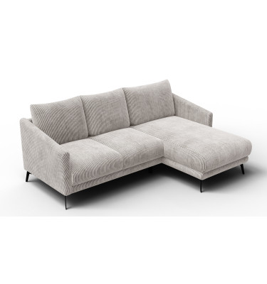 Ecksofa 3-Sitzer rechts VILT, perlweiß