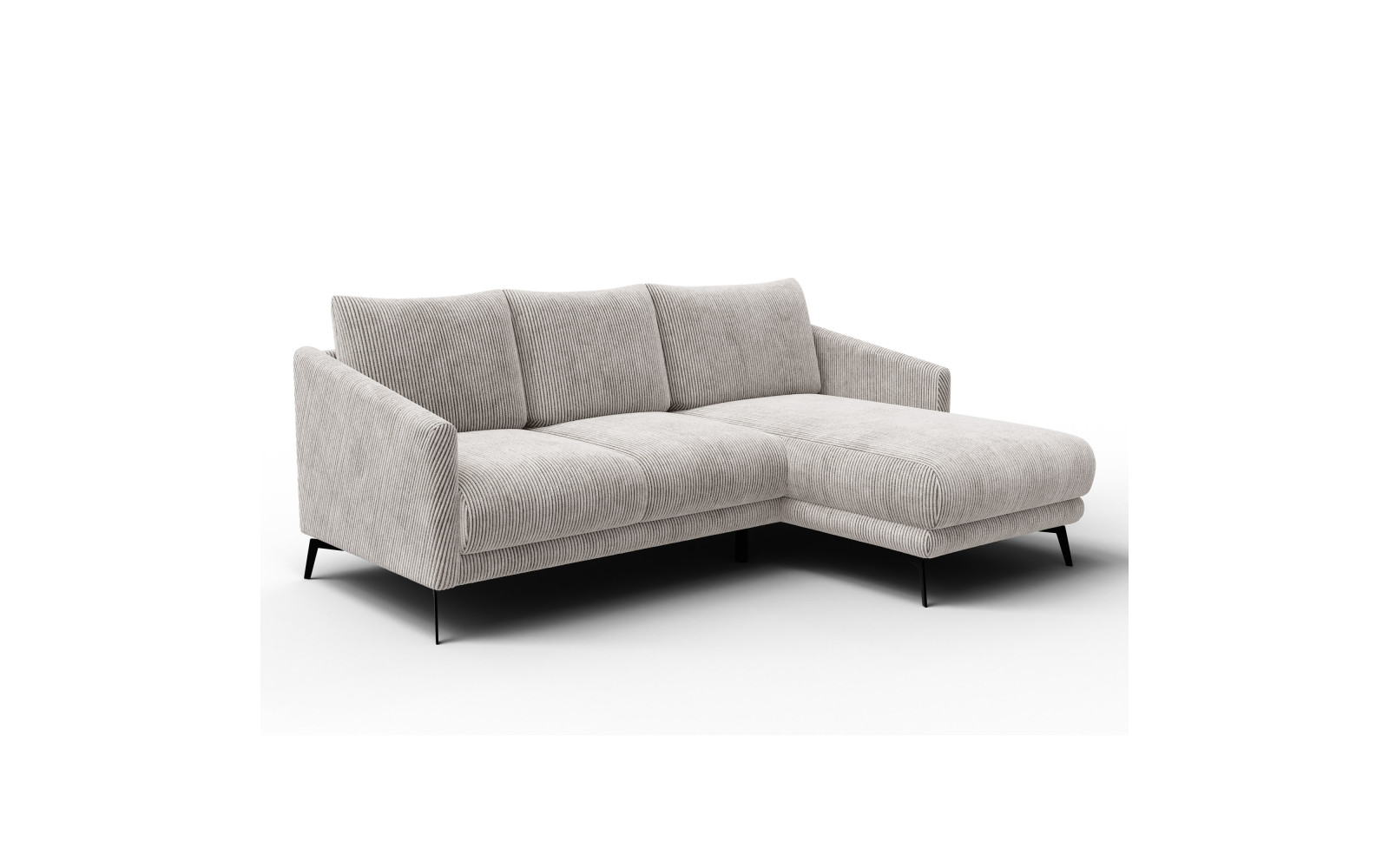 Ecksofa 3-Sitzer rechts VILT, perlweiß