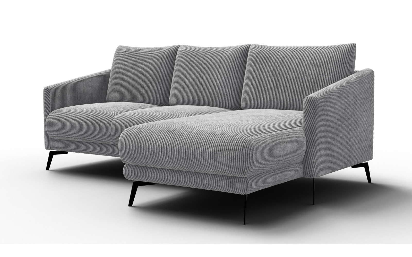 Ecksofa 3-Sitzer rechts VILT, hellgrau