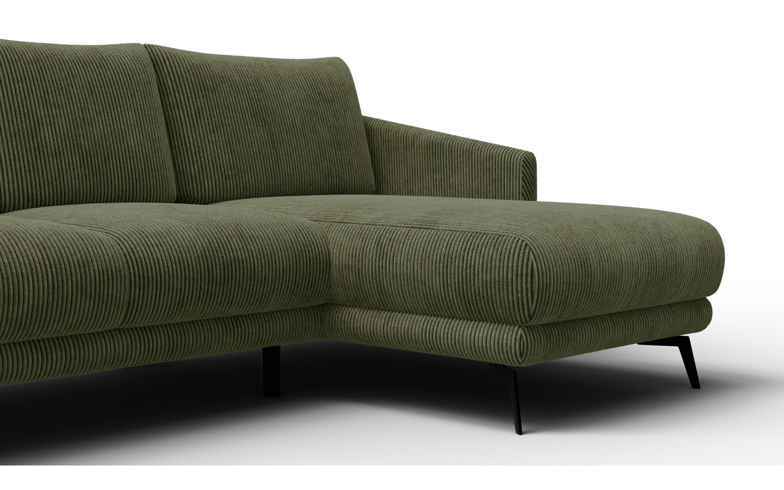 Ecksofa 3-Sitzer rechts VILT, olive
