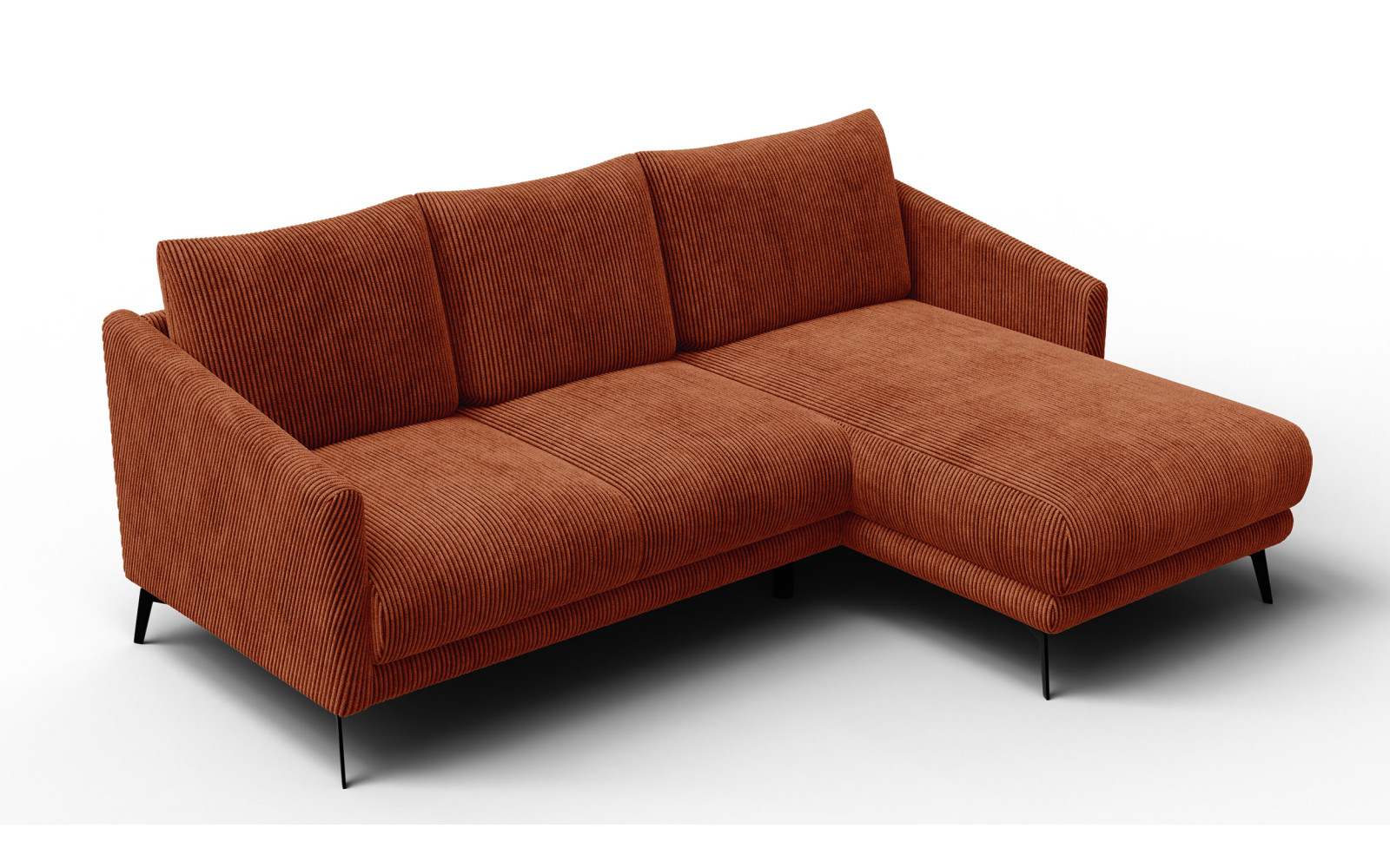 Ecksofa 3-Sitzer rechts VILT, orange