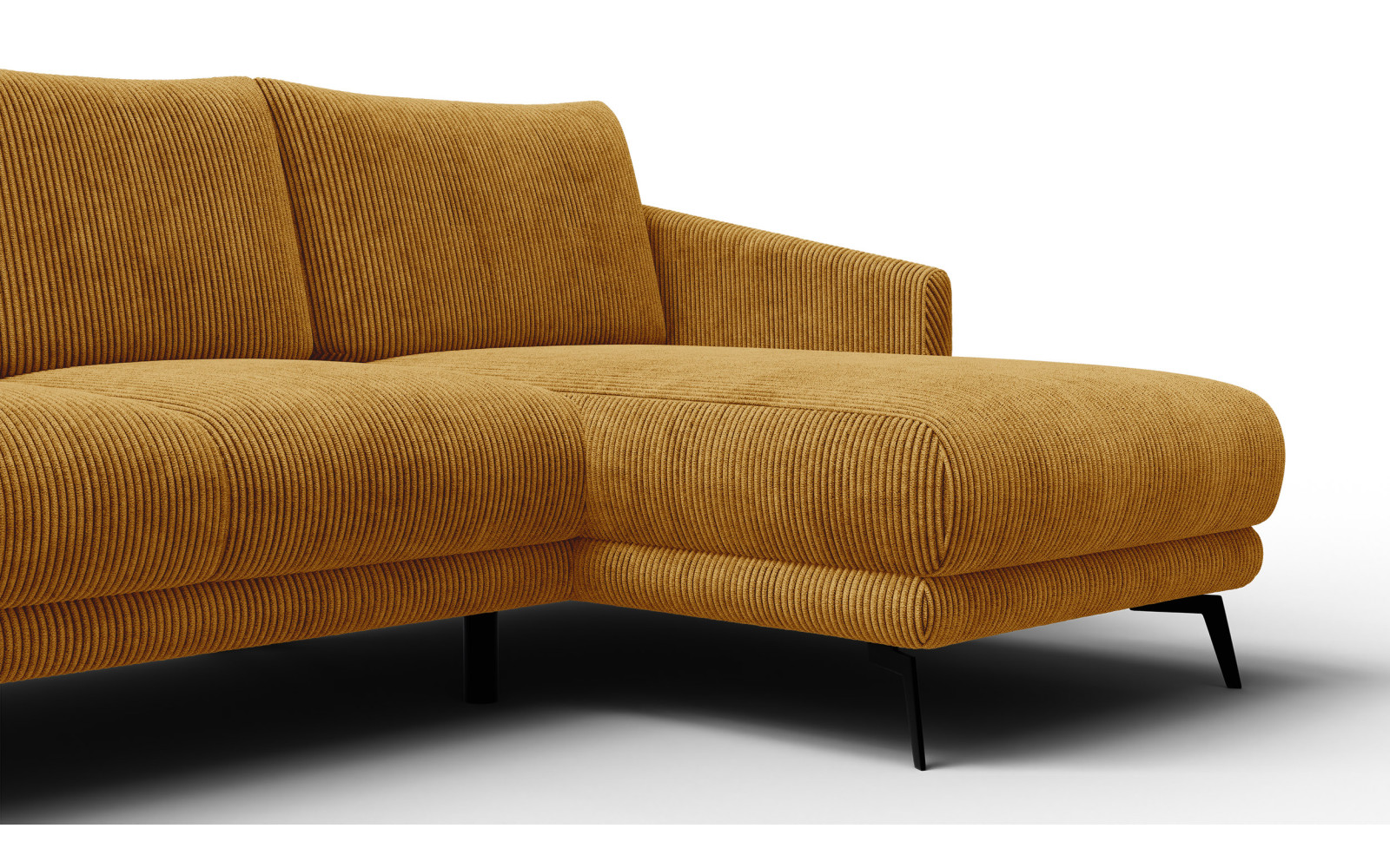 Ecksofa 3-Sitzer rechts VILT, safran