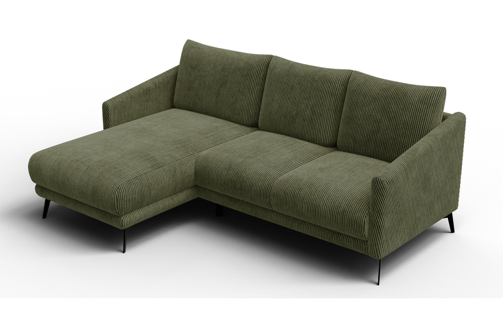 Ecksofa 3-Sitzer links VILT, olive