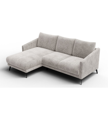 Ecksofa 3-Sitzer links VILT, perlweiß