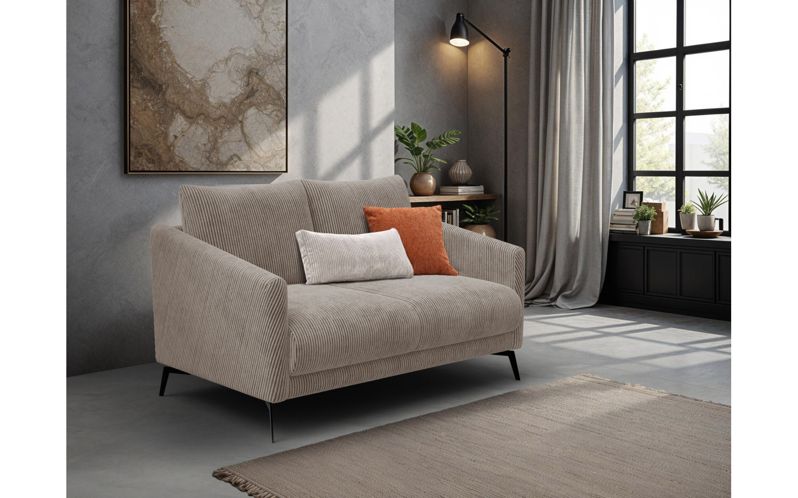 Sofa 2-Sitzer VILT, taupe