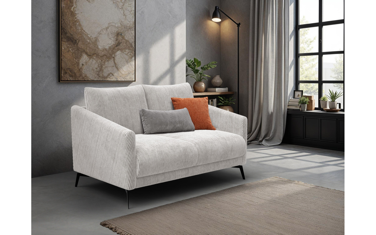 Sofa 2-Sitzer VILT, perlweiß