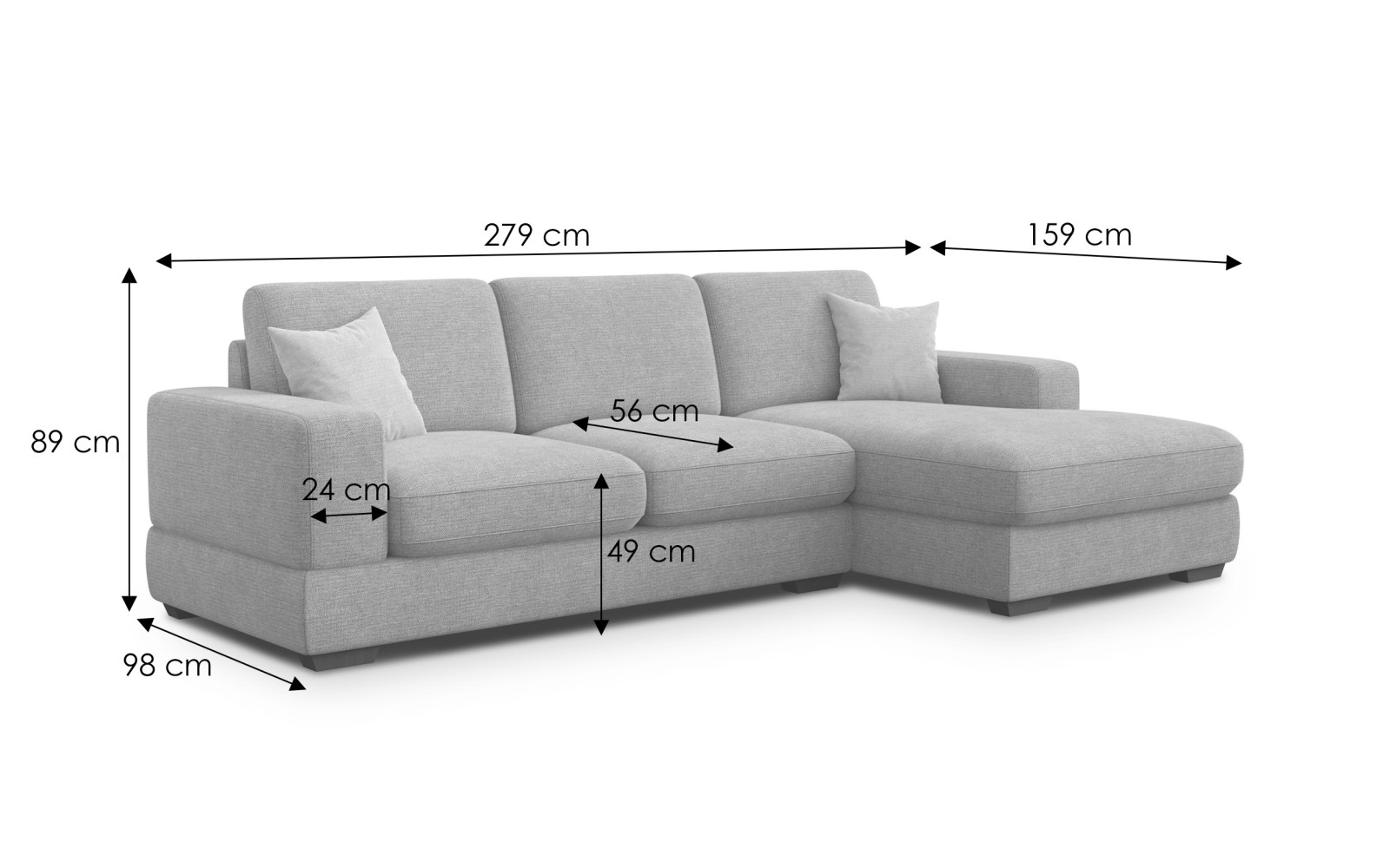 Ecksofa 4-Sitzer rechts OTTO, marineblau