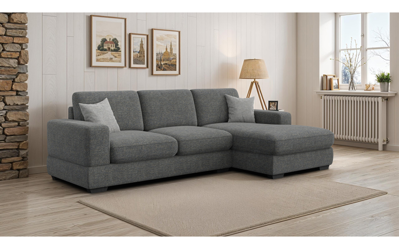 Ecksofa 4-Sitzer rechts OTTO, anthracit