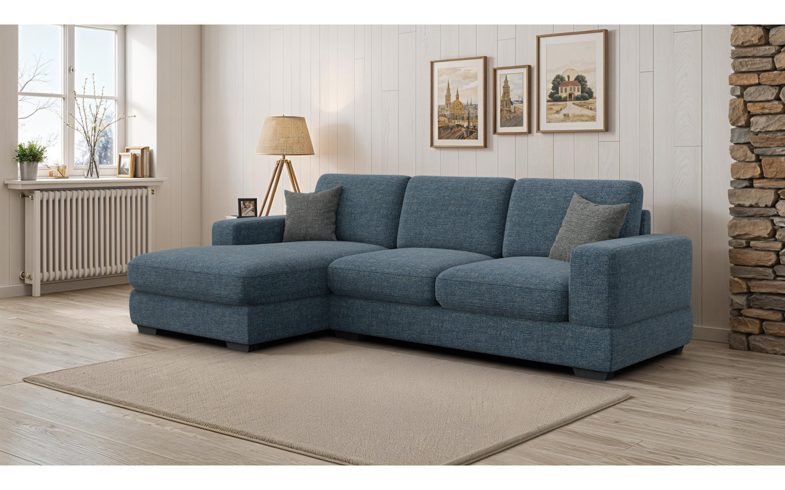 Ecksofa 4-Sitzer links OTTO, marineblau