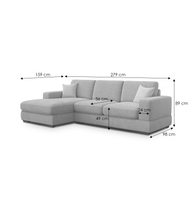 Ecksofa 4-Sitzer links OTTO, creme