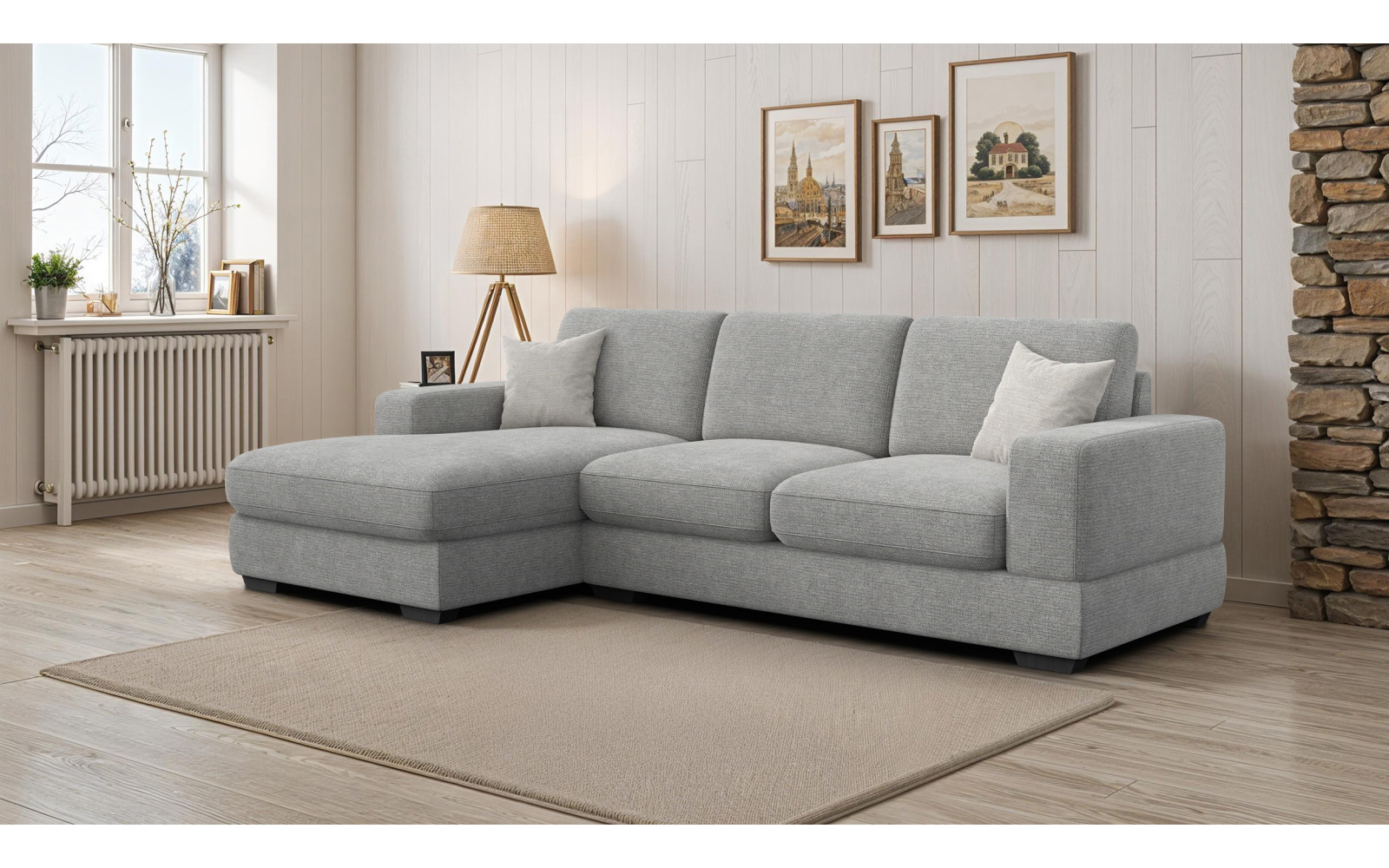 Ecksofa 4-Sitzer links OTTO, grau