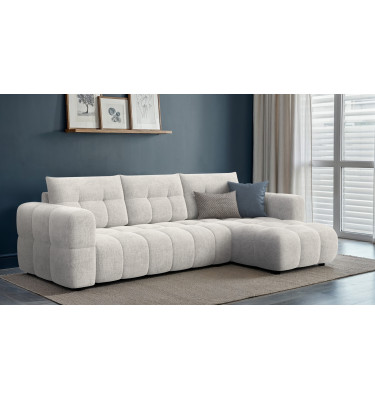 CLOUDI Ecksofa 4-Sitzer rechts, creme