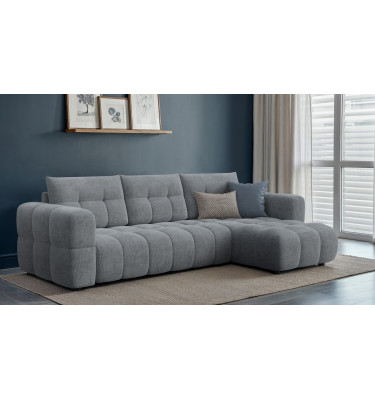 CLOUDI Ecksofa 4-Sitzer rechts, dunkelgrau