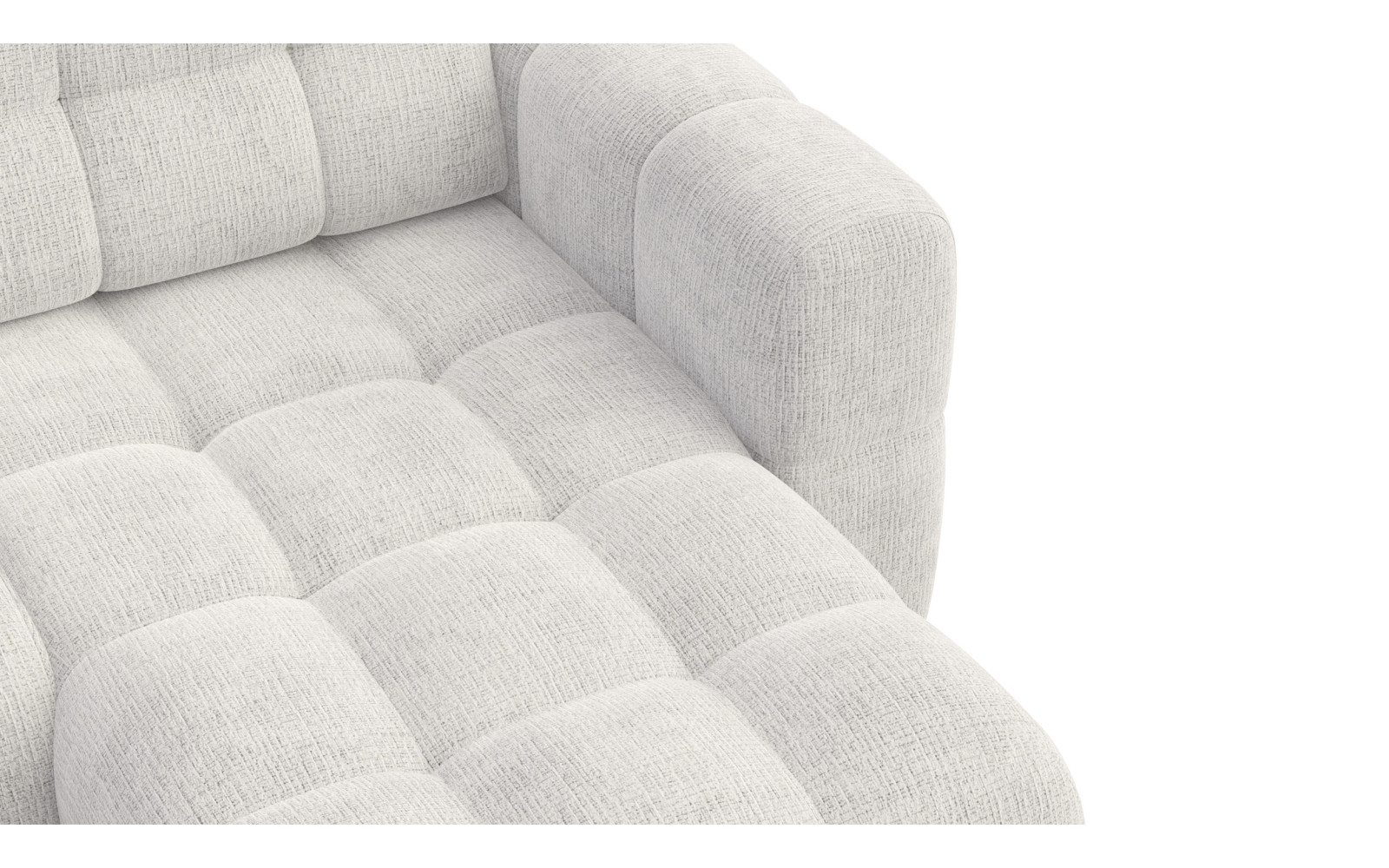 CLOUDI Ecksofa 4-Sitzer rechts, creme
