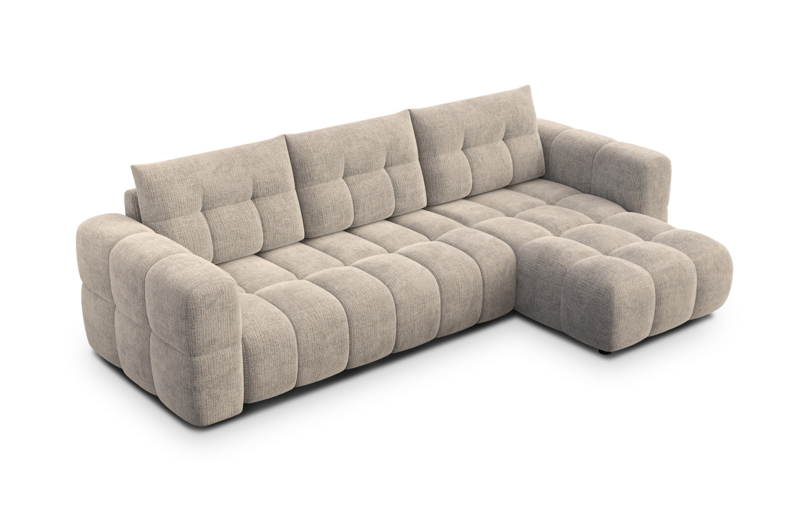 CLOUDI Ecksofa 4-Sitzer rechts, beige