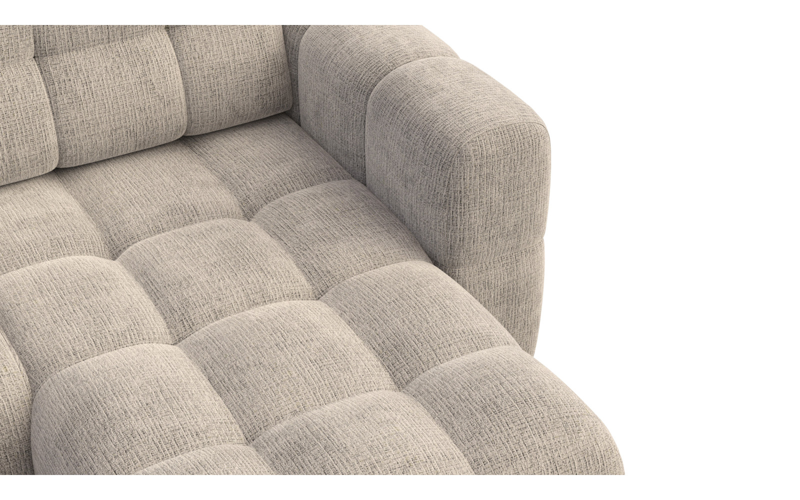 CLOUDI Ecksofa 4-Sitzer rechts, beige
