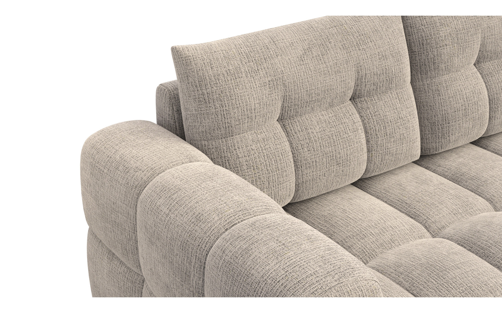 CLOUDI Ecksofa 4-Sitzer rechts, beige