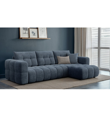 CLOUDI Ecksofa 4-Sitzer rechts, marineblau