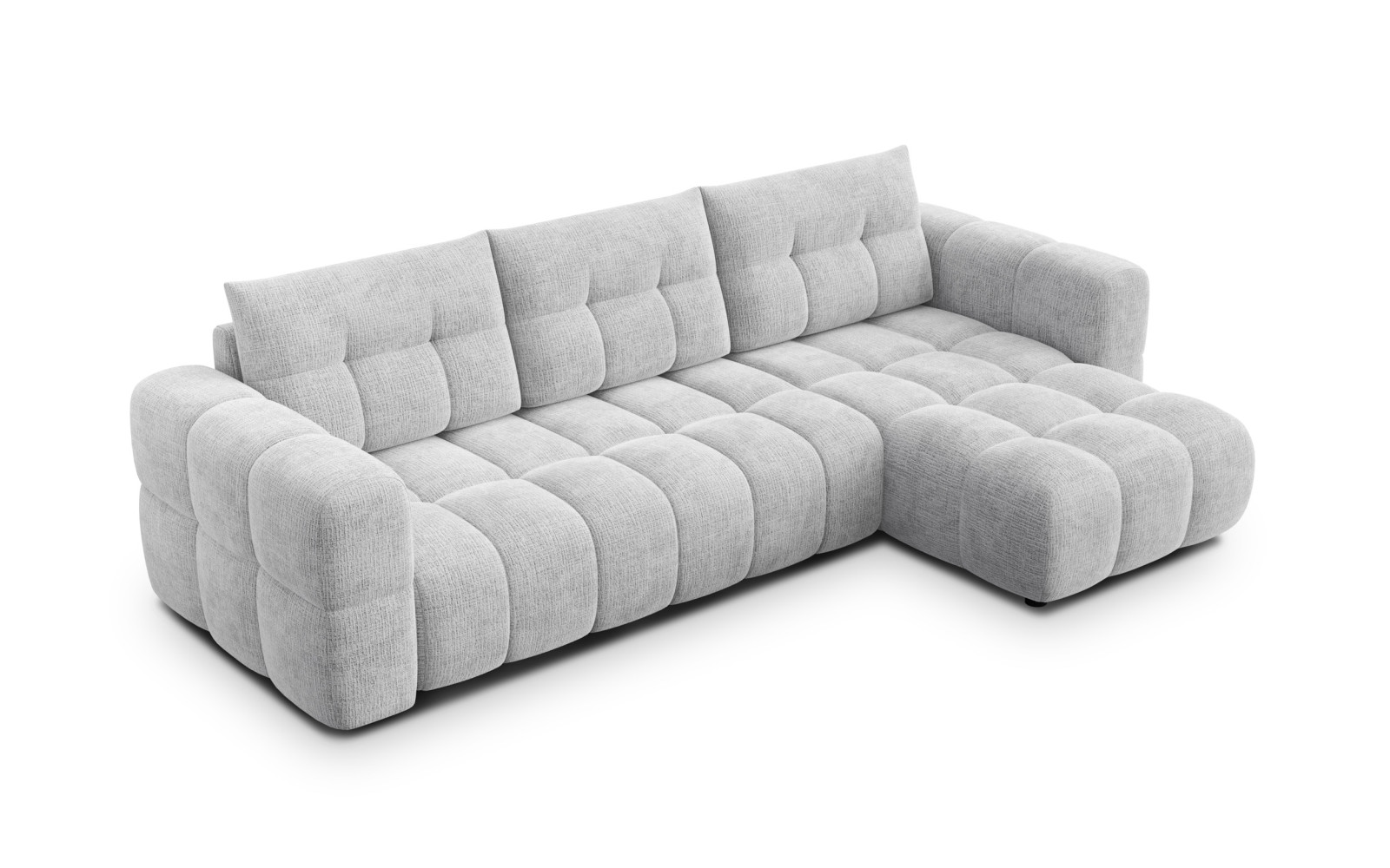 CLOUDI Ecksofa 4-Sitzer rechts, hellgrau