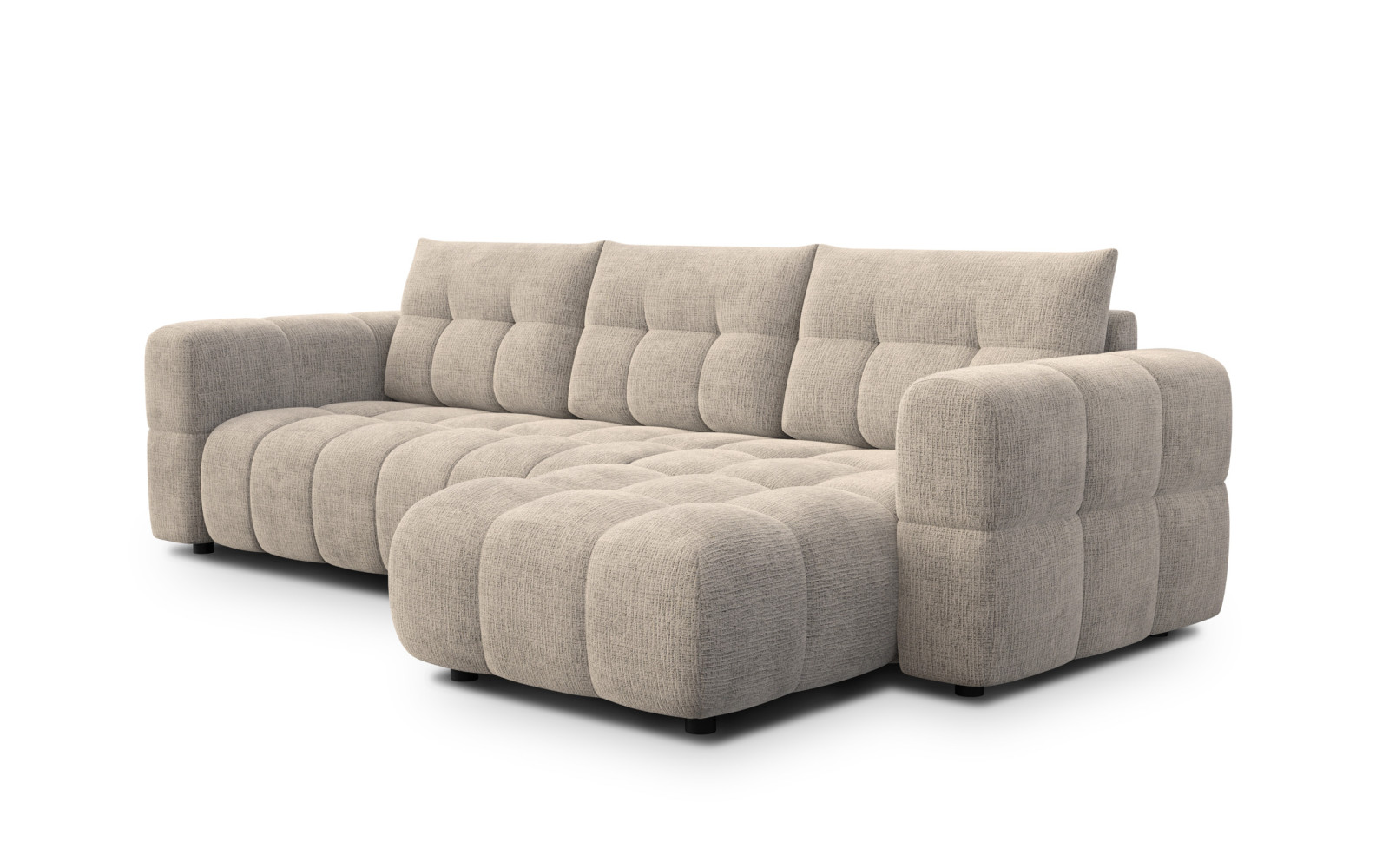 CLOUDI Ecksofa 4-Sitzer rechts, beige