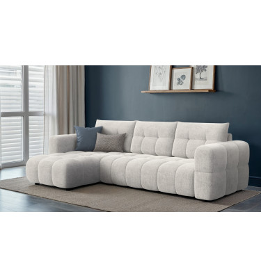 CLOUDI Ecksofa 4-Sitzer links, creme