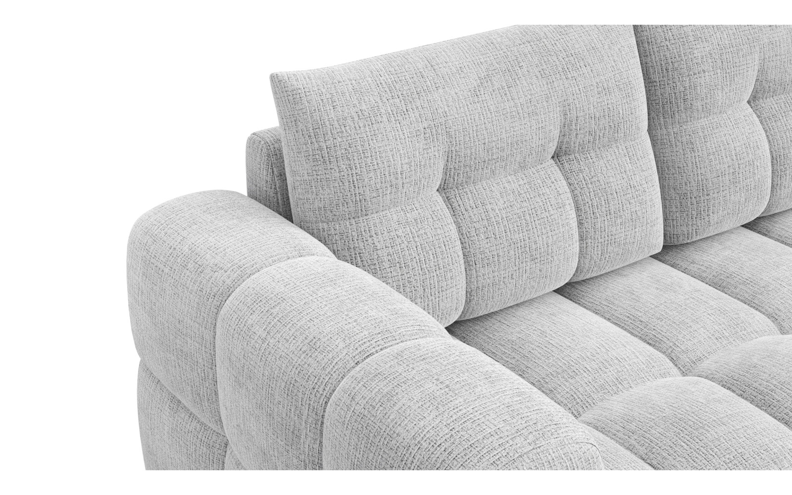 CLOUDI Ecksofa 4-Sitzer rechts, hellgrau