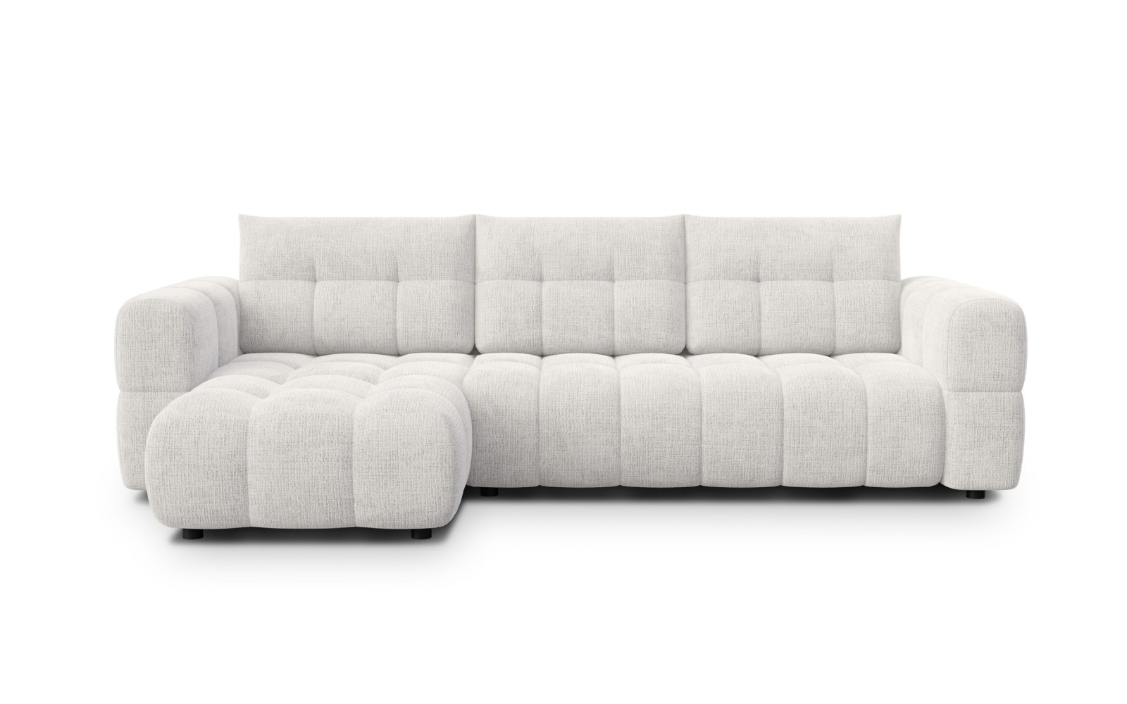 CLOUDI Ecksofa 4-Sitzer links, creme