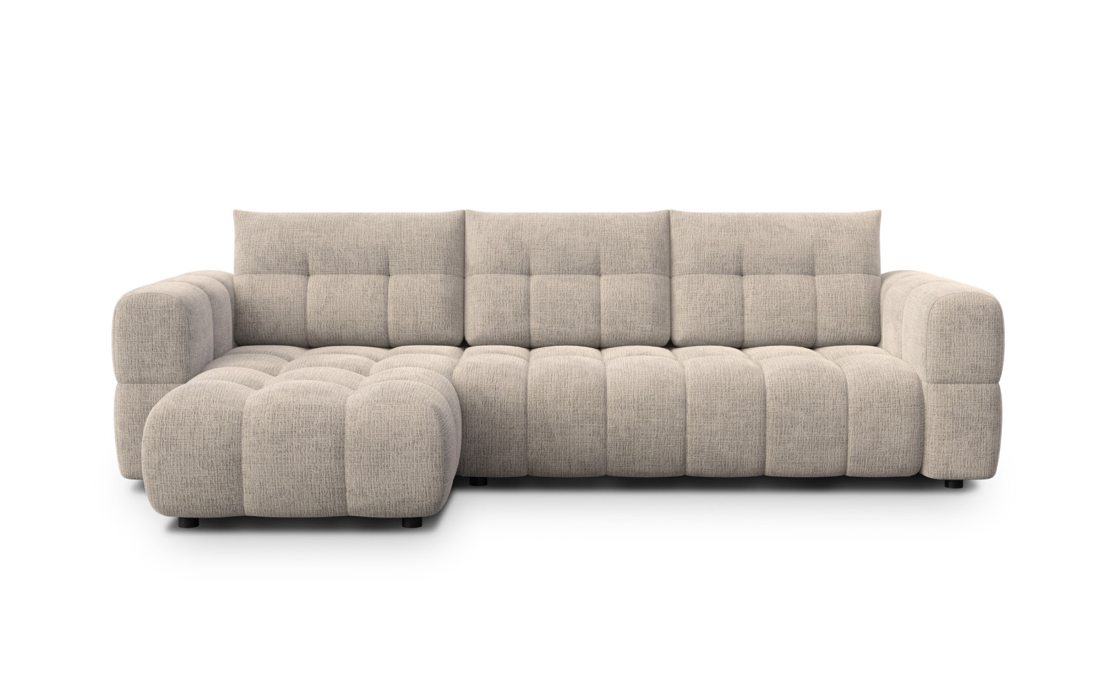 CLOUDI Ecksofa 4-Sitzer links, beige