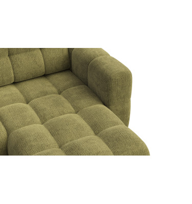 CLOUDI Ecksofa 4-Sitzer rechts, olivgrün