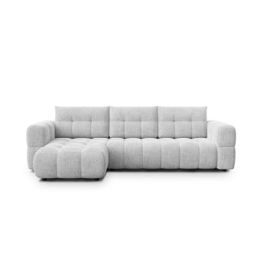 CLOUDI Ecksofa 4-Sitzer links, hellgrau