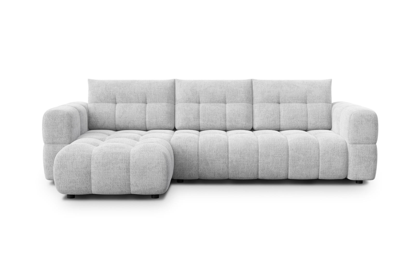 CLOUDI Ecksofa 4-Sitzer links, hellgrau