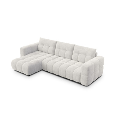 CLOUDI Ecksofa 4-Sitzer links, creme