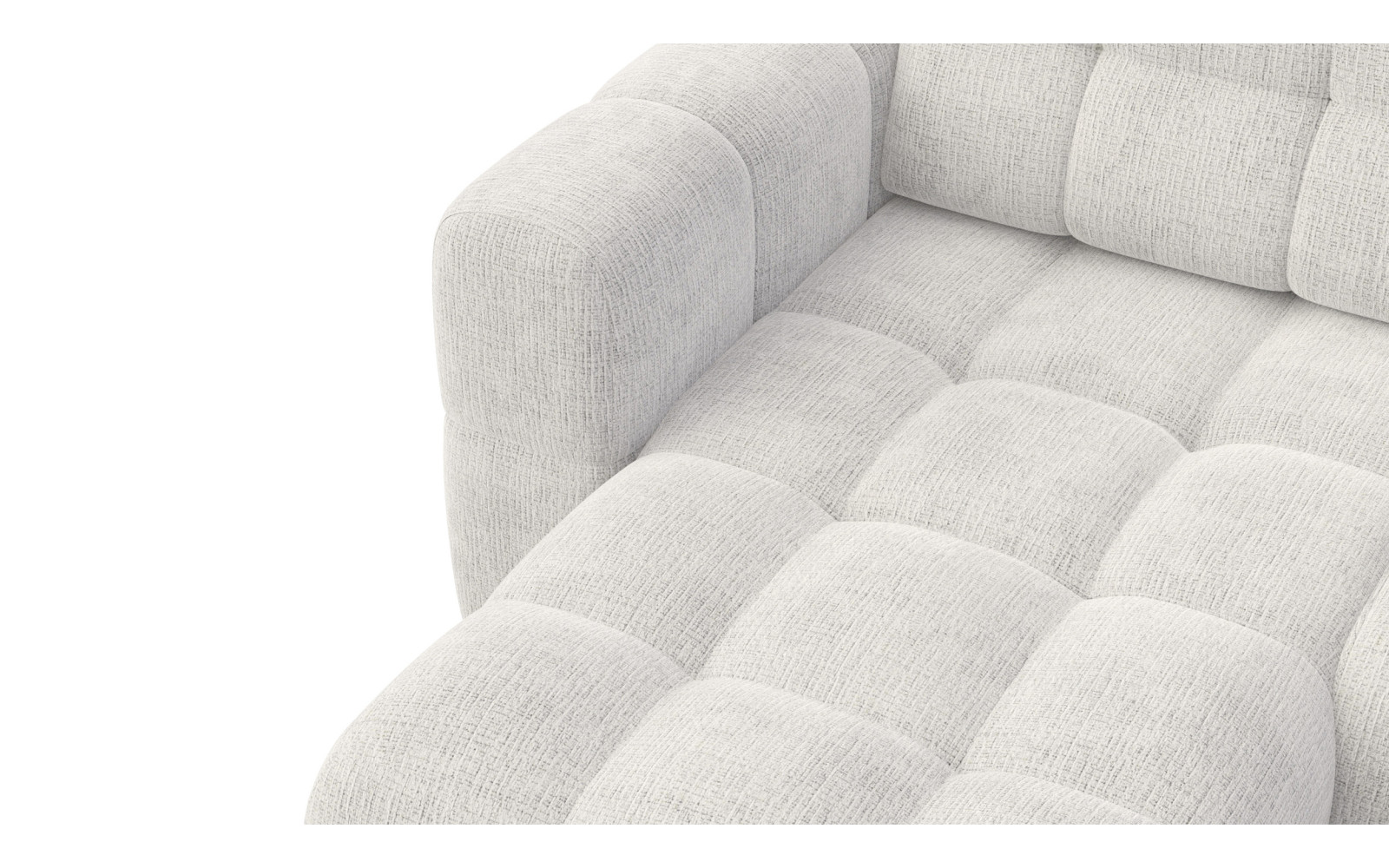 CLOUDI Ecksofa 4-Sitzer links, creme