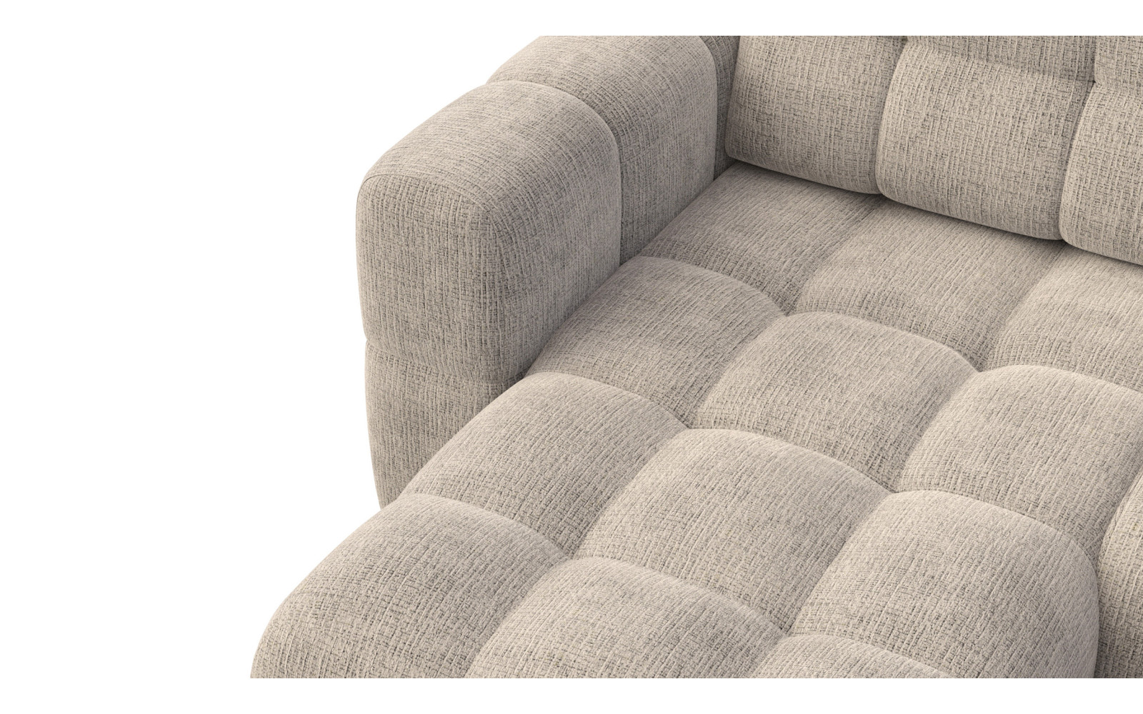 CLOUDI Ecksofa 4-Sitzer links, beige