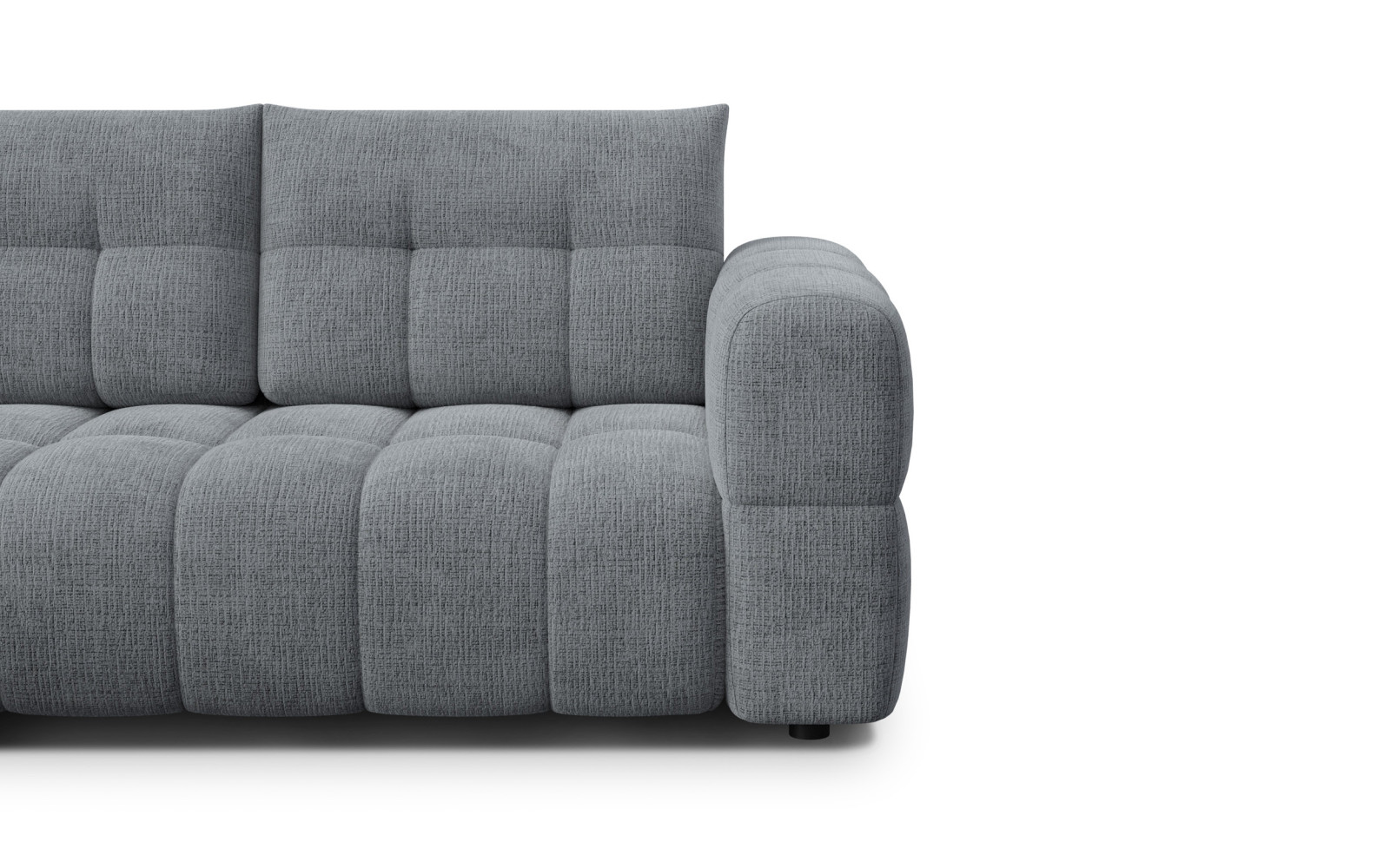 CLOUDI Ecksofa 4-Sitzer links, dunkelgrau