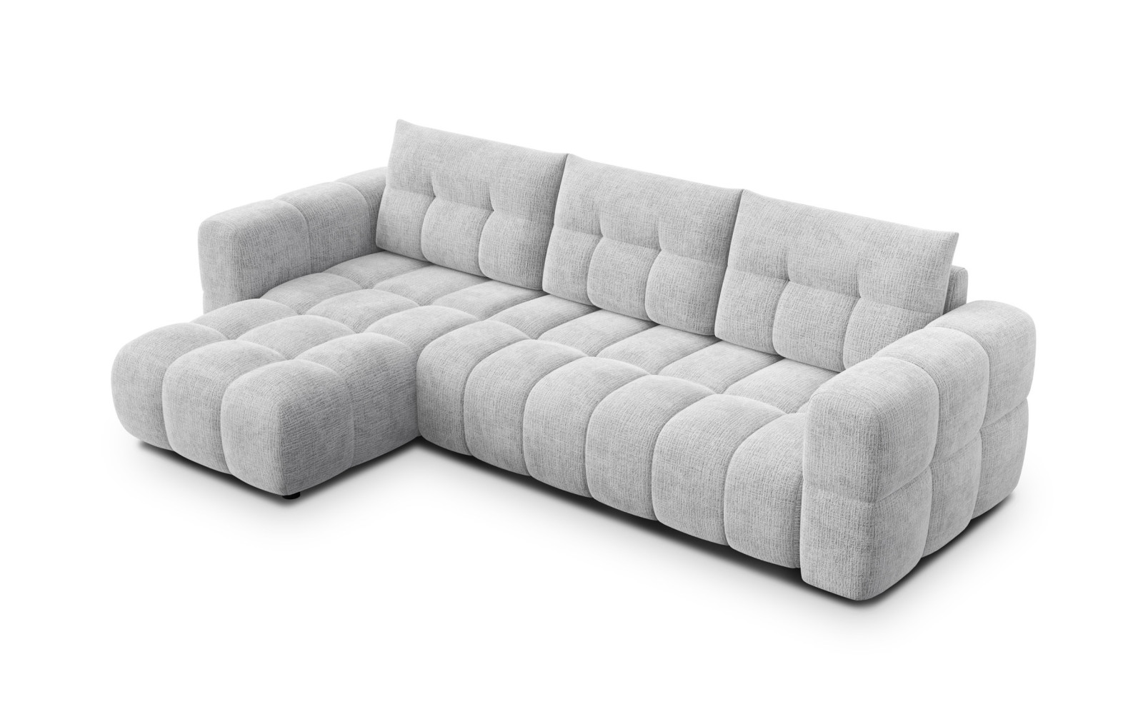 CLOUDI Ecksofa 4-Sitzer links, hellgrau