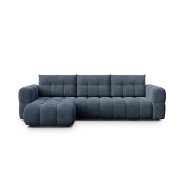 CLOUDI Ecksofa 4-Sitzer links, marineblau